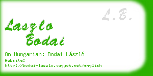 laszlo bodai business card
